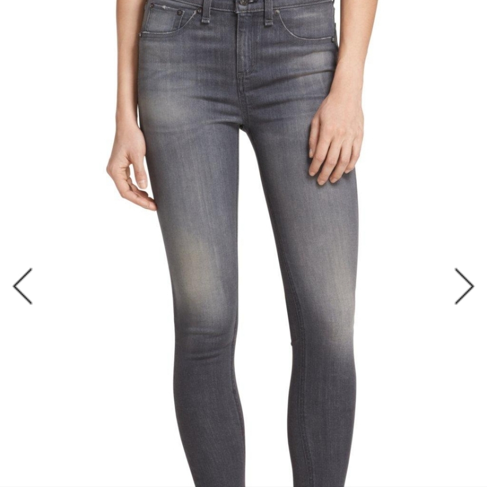 Rag & bone 10" Capri in dark grey